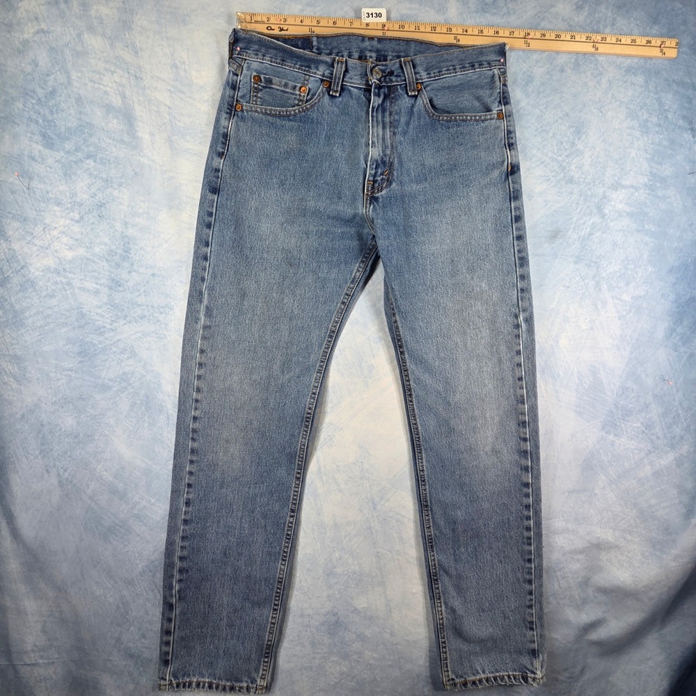 Levis 505 Regular Fit Jeans Mens 32x34 Blue Denim Straight Leg Pants 00505-4891